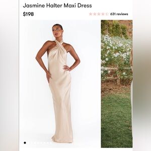 Show me your mumu halter dress in champagne